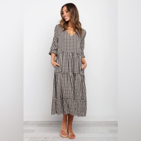 Petal & Pup Dresses Petal And Pup Plaid Midi Dress Poshmark